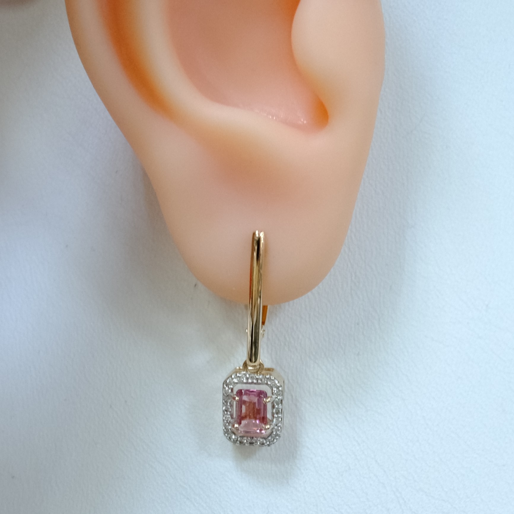 Серьги из золота с турмалинами